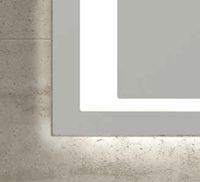 Зеркало SanVit Дорадо 90 с подсветкой с кнопочным выключателем арт-zdor090 — фото 2, Зеркала в ванную комнату