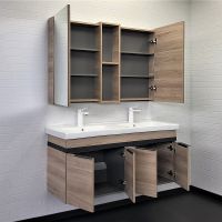 Зеркальный шкаф Comforty Дуэт 75 Дуб натуральный арт-00-00009924 — фото 4, Зеркальные шкафы в ванную