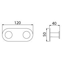 Вешалка для полотенец Timo Saona Хром арт-13014/00 — фото 3, Крючки для полотенец