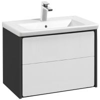 Товар: Тумба под раковину Roca Ronda 70 подвесная Белый глянец Антрацит арт-ZRU9302964 - фото 1 Тумба под раковину Roca Ronda 70 подвесная Белый глянец Антрацит арт-ZRU9302964 — фото 1, Тумбы под раковину