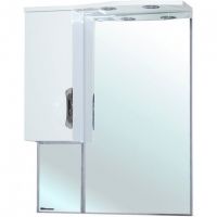 Зеркало со шкафом Bellezza Лагуна 65 с подсветкой L Белое арт-4612110002018 — фото 1, Зеркальные шкафы в ванную