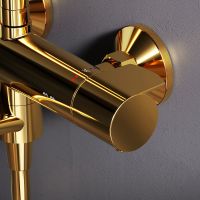 Душевая система AM.PM X-Joy с термостатом Золото арт-F0785A599 — фото 7, Душевые стойки