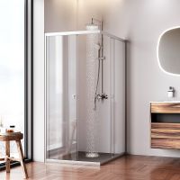Душевой уголок AM.PM Sunny 120х90 профиль Хром матовый стекло прозрачное арт-W87G-403-12090-MT — фото 4, Прямоугольные душевые уголки