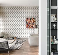 Обои Milassa Geometrica Флизелин (1*10,05) Серый, Геометрия арт-GM5 001 — фото 2, Обои для стен