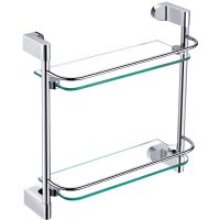 Стеклянная полка CeramaLux Neo Хром арт-51015 — фото 1, Полки для ванной и душа