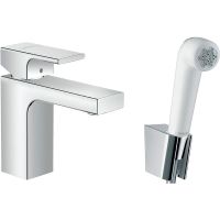 Смеситель для раковины Hansgrohe Vernis Shape с гигиеническим душем Хром арт-71216000 — фото 1, Смесители для раковины