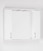 Зеркало со шкафом Style Line Эко стандарт Панда 100 С с подсветкой Белый глянец арт-ЛС-00000239 — фото 7, Зеркальные шкафы в ванную