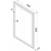 Зеркало Континент Strong 600х800 с подсветкой с сенсорным выключателем арт-ЗЛП625 — фото 5, Зеркала в ванную комнату