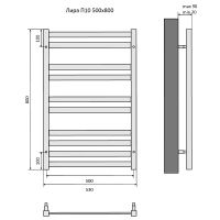 Водяной полотенцесушитель Aquatek Лира П10 500x800 Хром арт-AQ KP1080CH — фото 13, Водяные полотенцесушители