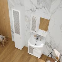 Шкаф пенал Volna Milena 30 Белый арт-pnMILENA30-01 — фото 5, Пеналы для ванной комнаты