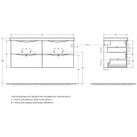 Тумба под раковину BelBagno Marino-Cer 120 подвесная Rovere Rustico арт-MARINO-CER-1200-4C-SO-2-RR-P — фото 9, Тумбы под раковину