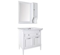 Зеркало ASB-Woodline Гранда 60 Белое с патиной Серебро арт-11483 — фото 5, Зеркала в ванную комнату