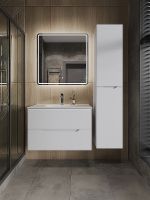 Тумба под раковину Orange Line 80 подвесная Белая матовая арт-Li-80Tuw — фото 5, Тумбы под раковину