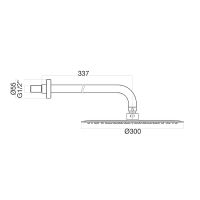 Верхний душ Webert Хром арт-AC0841015 — фото 2, Верхние души