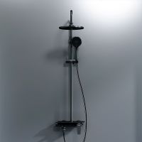 Душевая система Damixa Jupiter Черная матовая арт-977730300 — фото 4, Душевые стойки