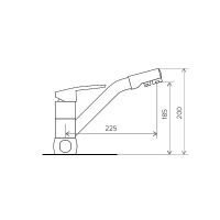 Товар: Смеситель для кухни Polygran Дуо №14 Серый арт-694302 - фото 2 Смеситель для кухни Polygran Дуо №14 Серый арт-694302 — фото 2, Смесители для кухни