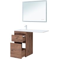 Тумба с раковиной Aquanet Токио 110 L Дуб веллингтон арт-335585 — фото 5, Тумбы с раковиной