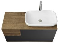 Тумба под раковину Aquaton Терра 105 подвесная Дуб кантри Антрацит арт-1A246901TEKA0 — фото 3, Тумбы под раковину