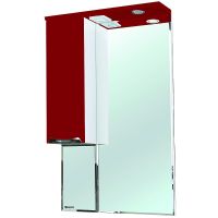 Зеркало со шкафом Bellezza Альфа 55 L с подсветкой Белое Красное арт-4618808002032 — фото 1, Зеркальные шкафы в ванную