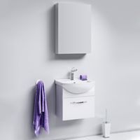 Тумба под раковину Aqwella Аллегро 50 подвесная Белая арт-Agr.01.05/1 — фото 3, Тумбы под раковину