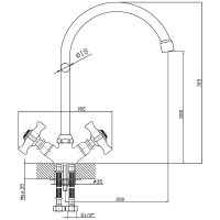 Смеситель для кухни Agger Retro-X Хром арт-A1700000 — фото 8, Смесители для кухни