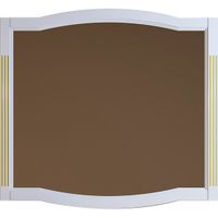 Зеркало Opadiris Лаура 100 Белое матовое с золотой патиной арт-Z0000007091 — фото 1, Зеркала в ванную комнату