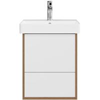 Тумба под раковину Kerama Marazzi Pro 50 PRO.50.2\OLM подвесная Белая матовая Швейцарский вяз арт-PRO.50.2\OLM — фото 2, Тумбы под раковину