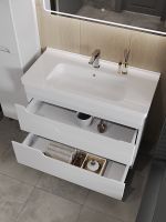 Товар: Тумба с раковиной Orange Topline-Milano 100 Белый глянец арт-TMR100+RA - фото 3 Тумба с раковиной Orange Topline-Milano 100 Белый глянец арт-TMR100+RA — фото 3, Тумбы с раковиной