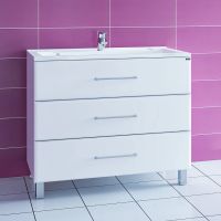 Тумба под раковину СанТа Омега 100 Белая арт-207017 — фото 3, Тумбы под раковину