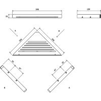 Металлическая полка Ravak Slim C угловая Белая арт-X07P652 — фото 4, Полки для ванной и душа