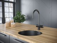 Смеситель для кухни Paulmark Heller Вороненая сталь арт-He213218-GM — фото 2, Смесители для кухни