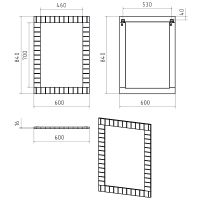 Товар: Зеркало Brevita Gloster 60 Графит матовый арт-GLOS-02060-48-2 - фото 6 Зеркало Brevita Gloster 60 Графит матовый арт-GLOS-02060-48-2 — фото 6, Зеркала в ванную комнату