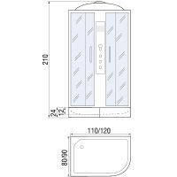 Душевая кабина River Dunay 110x80 MT L с поддоном арт-10000001093 — фото 3, Душевые кабины