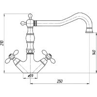 Товар: Смеситель для кухни Migliore Princeton Plus Золото арт-18277 - фото 2 Смеситель для кухни Migliore Princeton Plus Золото арт-18277 — фото 2, Смесители для кухни