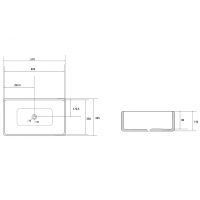 Раковина-чаша Abber Rechteck 51 Черная матовая арт-AC2207MB — фото 4, Раковины накладные