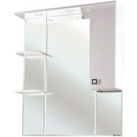 Зеркало со шкафом Bellezza Джулия 75 R с подсветкой R Белое арт-4611212001011 — фото 1, Зеркальные шкафы в ванную