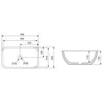 Товар: Раковина-чаша Abber Rechteck 46 Белая матовая арт-AC2200MW - фото 4 Раковина-чаша Abber Rechteck 46 Белая матовая арт-AC2200MW — фото 4, Раковины накладные