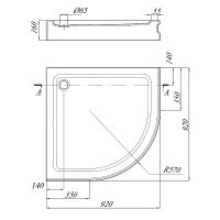 Душевой поддон из стеклокомпозита Migliore 90х90 Белый арт-26353 — фото 2, Стеклопластиковые душевые поддоны