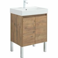 Тумба под раковину Aquanet Nova Lite 60 подвесная Дуб рустикальный арт-298849 — фото 2, Тумбы под раковину