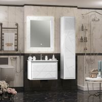 Тумба под раковину Opadiris Луиджи 80 подвесная Белая матовая арт-00-00006179 — фото 7, Тумбы под раковину