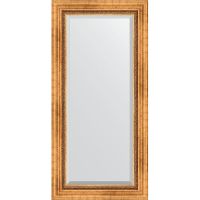 Зеркало Evoform Exclusive 116х56 с фацетом в багетной раме - Римское золото 88 мм арт-BY 3490 — фото 1, Зеркала в ванную комнату