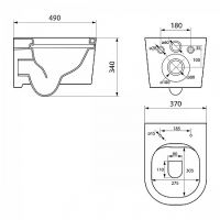 Комплект унитаза с инсталляцией Point Веста с сиденьем Микролифт и клавишей смыва Хром глянцевый арт-886914GBOO+PN41701 — фото 9, Комплекты унитаз + инсталляция