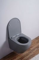 Унитаз Esbano Azalea подвесной Серый матовый с сиденьем Микролифт арт-ESUPAZALGM — фото 5, Подвесные унитазы