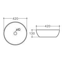 Раковина-чаша Orange 42 Белая глянцевая арт-B07-420W — фото 10, Раковины накладные