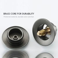 Донный клапан Frap click-clack Оружейная сталь арт-F62-9 — фото 8, Донные клапаны