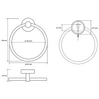 Кольцо для полотенец Bemeta Neo Нержавеющая сталь арт-104104065 — фото 3, Полотенцедержатели