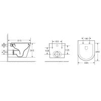 Унитаз WeltWasser Salzbach 043 GL-BL подвесной Черный глянцевый с сиденьем Микролифт арт-10000011696 — фото 2, Подвесные унитазы