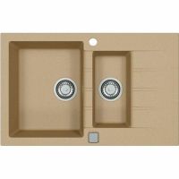 Кухонная мойка Alveus Granital Cadit 70 Beige G55 790x500 Бежевая арт-1131359 — фото 1, Кухонные мойки