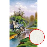 Фреска детская Ortograf Детские 30135 Фактура флок FLK Флизелин (1,6*2,7) Зеленый/Бежевый, Домики/Пейзаж арт-30135 (флок FLK) — фото 1, Фрески