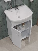 Тумба с раковиной Orange Лайт 50 Белая арт-LA-50TUW+RA — фото 3, Тумбы с раковиной